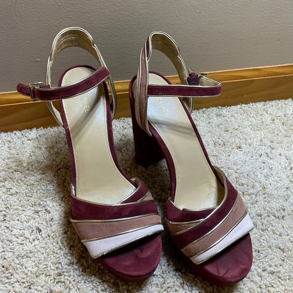 Michael Kors Shoes - Michael Kors suede platform heels size 9